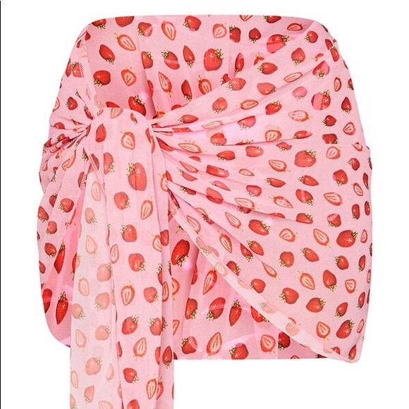 PLT Pink Strawberry Three-Piece Bikini - Picture 12 of 16